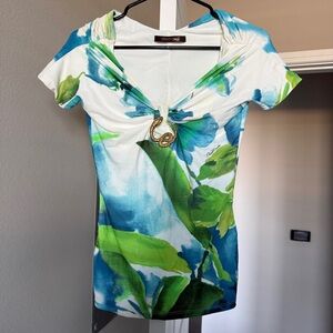 Vintage Roberto Cavalli Leaf Snake Top